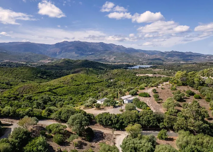 Villa De Standing Vista - Domaine Romella - Piscine - Vue De Padula Oletta
